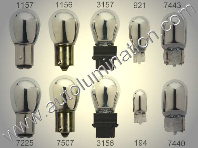 GP-Thunder GP-3157-CA Silver Stealth Chrome Amber Light Bulbs Turn Signal Bac... 