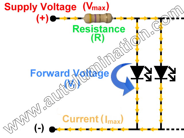 Parallel Led Resistance Resistor Circuit Schematic Calculator