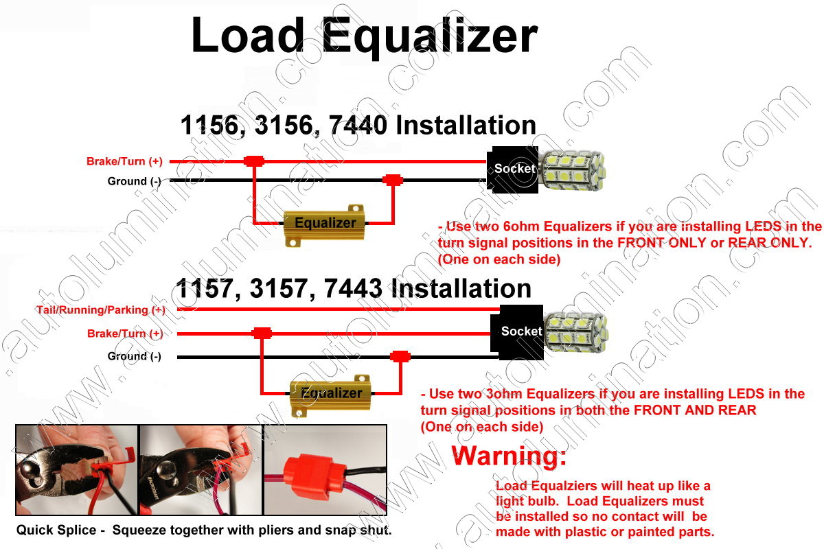 Front turn signal load equalizer location